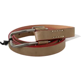 Costume National Beige Leather Fashion Belt