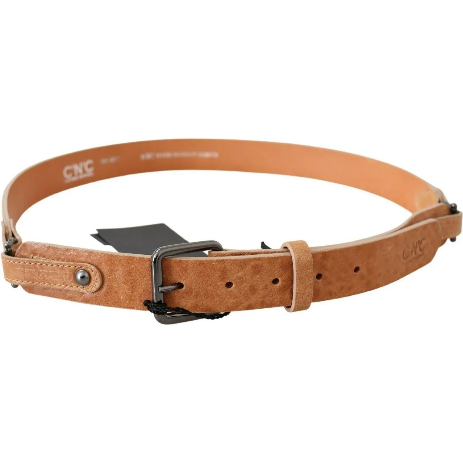 Costume National Chic Light Brown Leather Fashion Belt