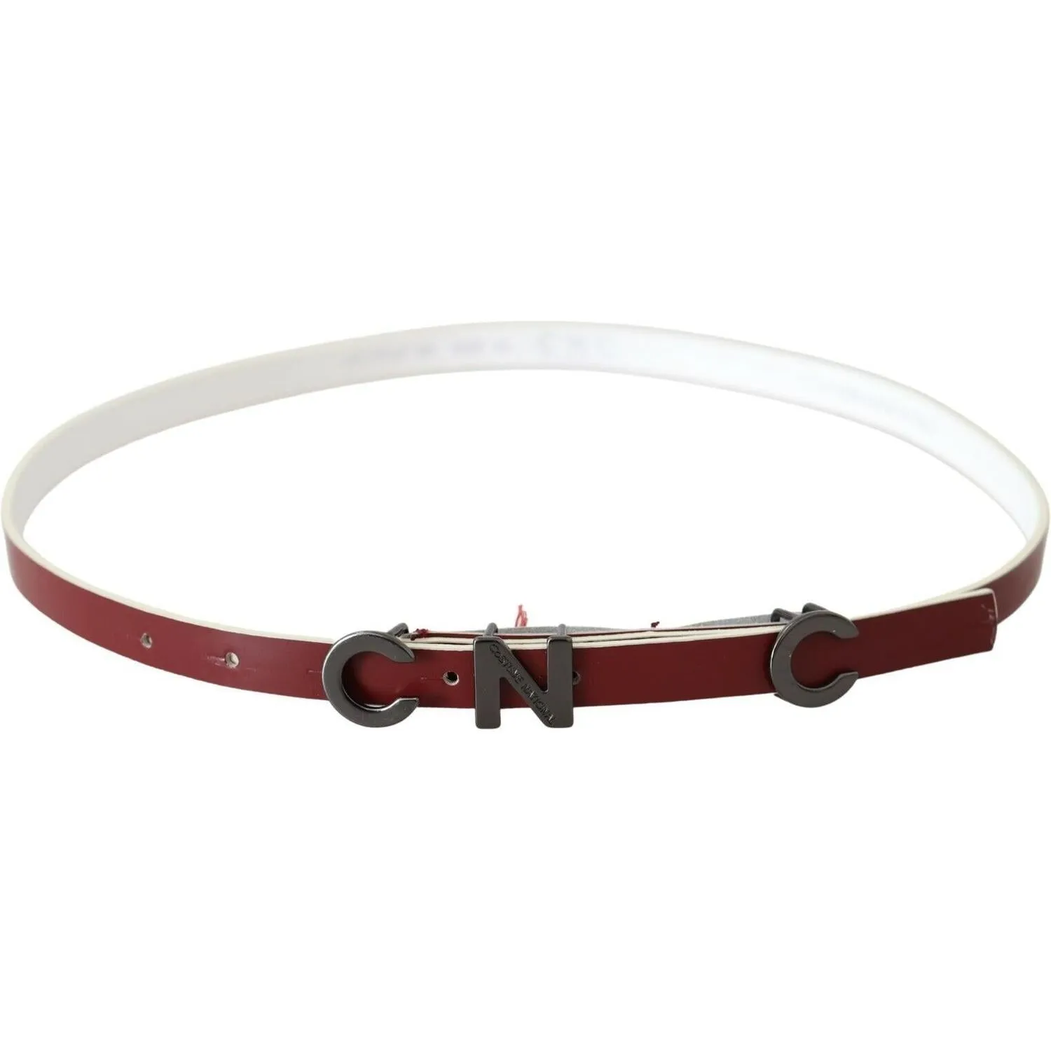 Costume National Chic Maroon Leather Fashion Belt