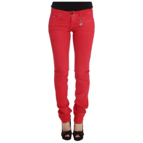 Costume National Chic Red Slim Fit Jeans