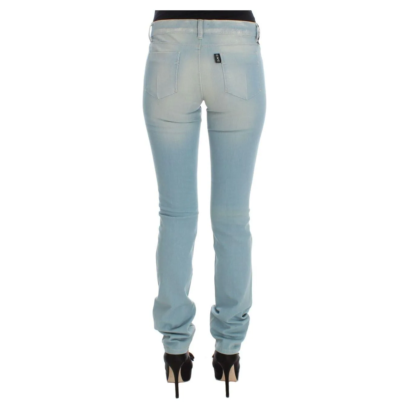 Costume National Chic Super Slim Blue Jeans