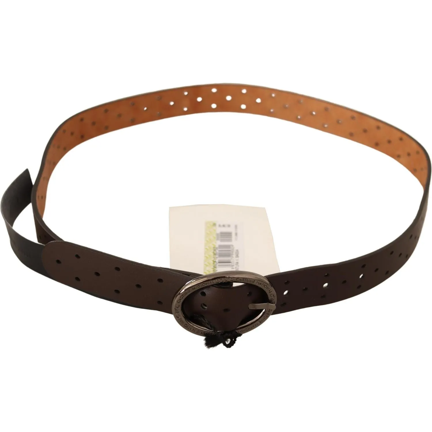 Costume National Elegance Redefined: Chic Brown Fashion Belt