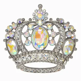 Crystal Royalty Crown Brooch