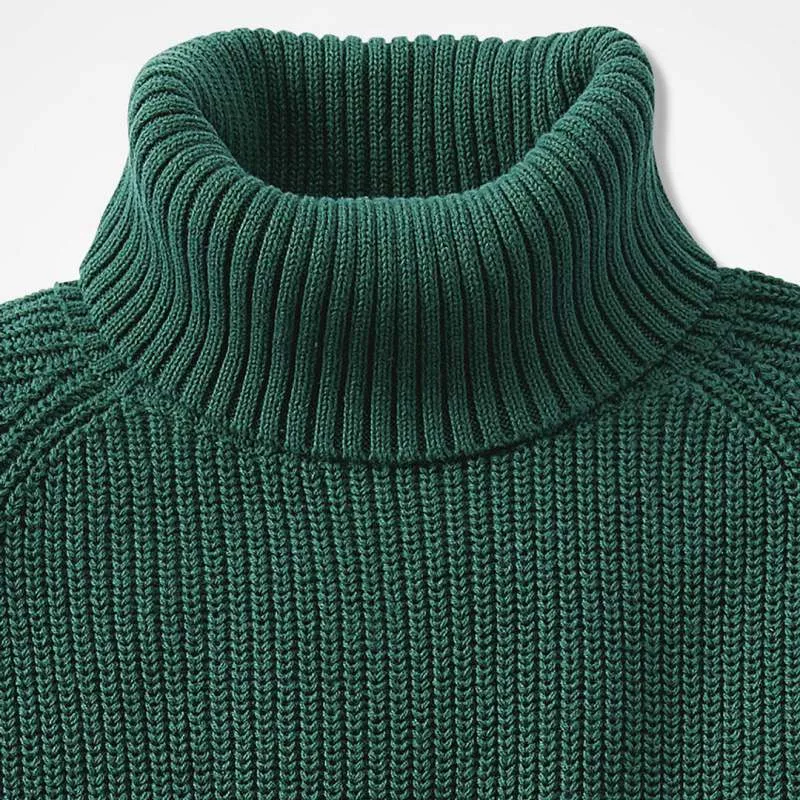 Custom 100% Cotton Turtleneck Women’s Knitted Sweater - Soft and Warm High-Quality Knitwear for Women