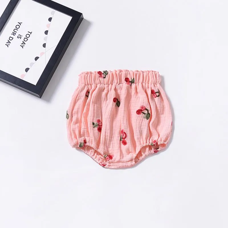 Cute Shorts Baby Little Girl Strawberry/Cherry Bread Pants Summer