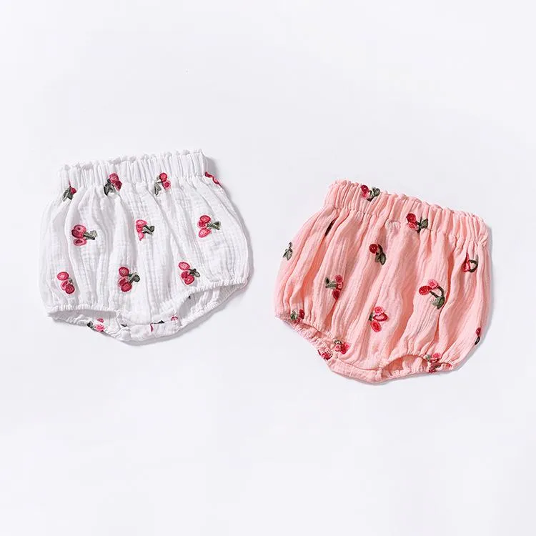 Cute Shorts Baby Little Girl Strawberry/Cherry Bread Pants Summer