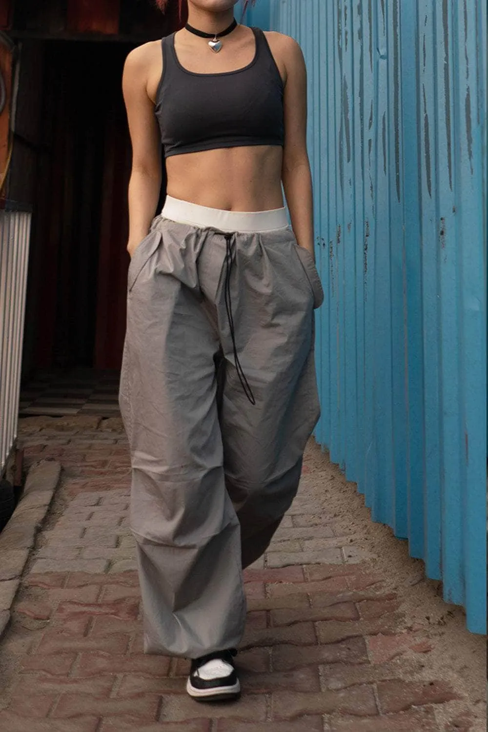 Dark Grey Essential Crop Top