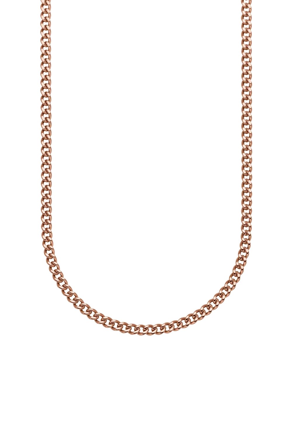 Delicate Curb Necklace 14K Rose Gold Plated