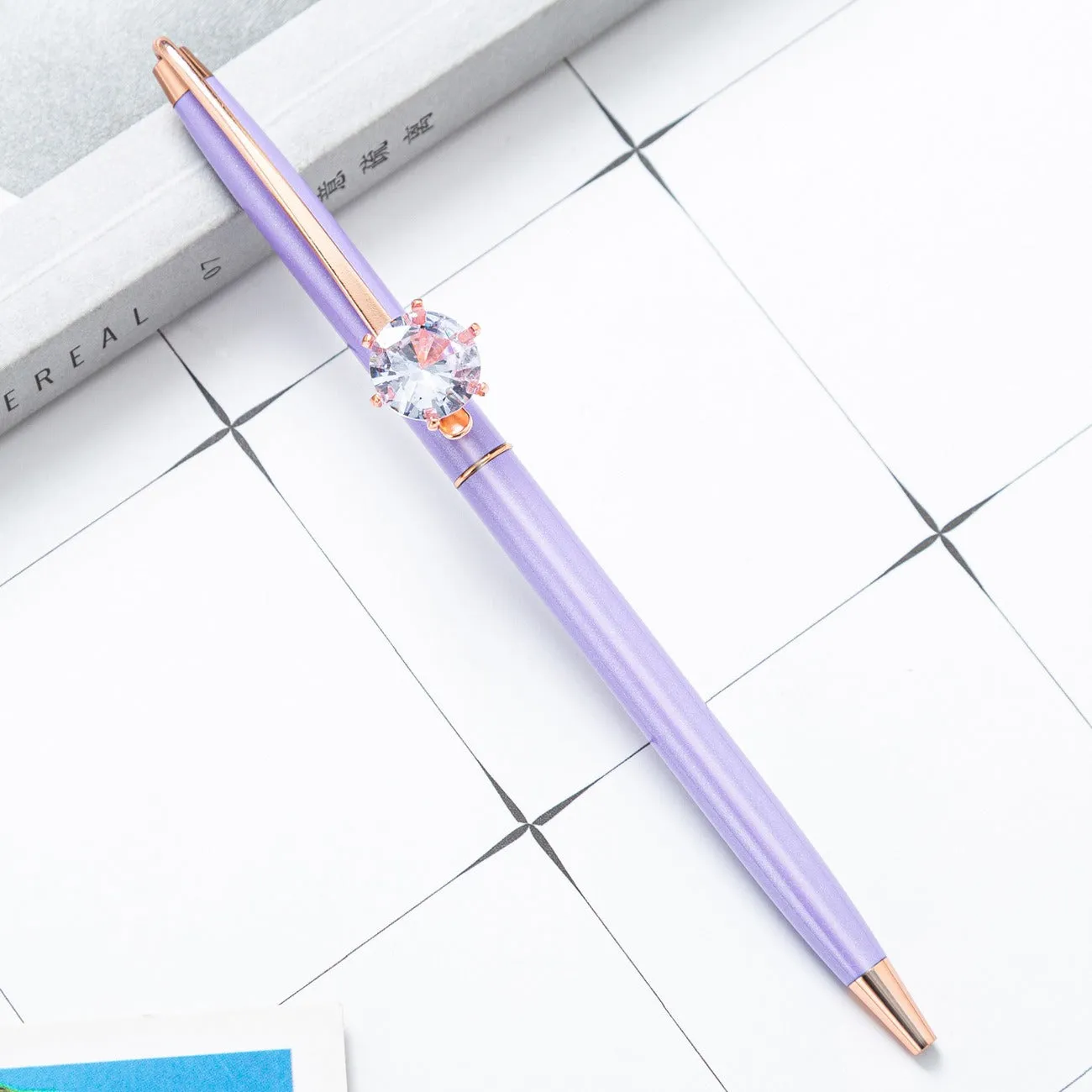 Diamond Fashion Metal Signature Ball Point Pen