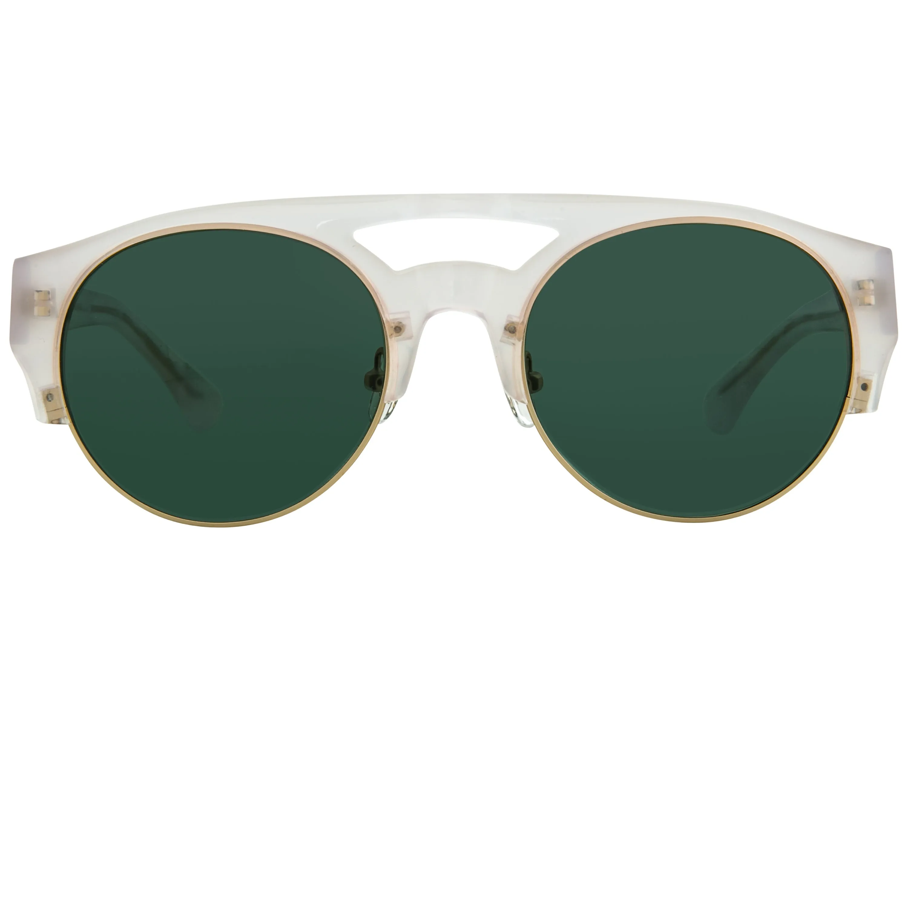 Dries Van Noten Ladies Oval Green Sunglasses DVN152C5SUN