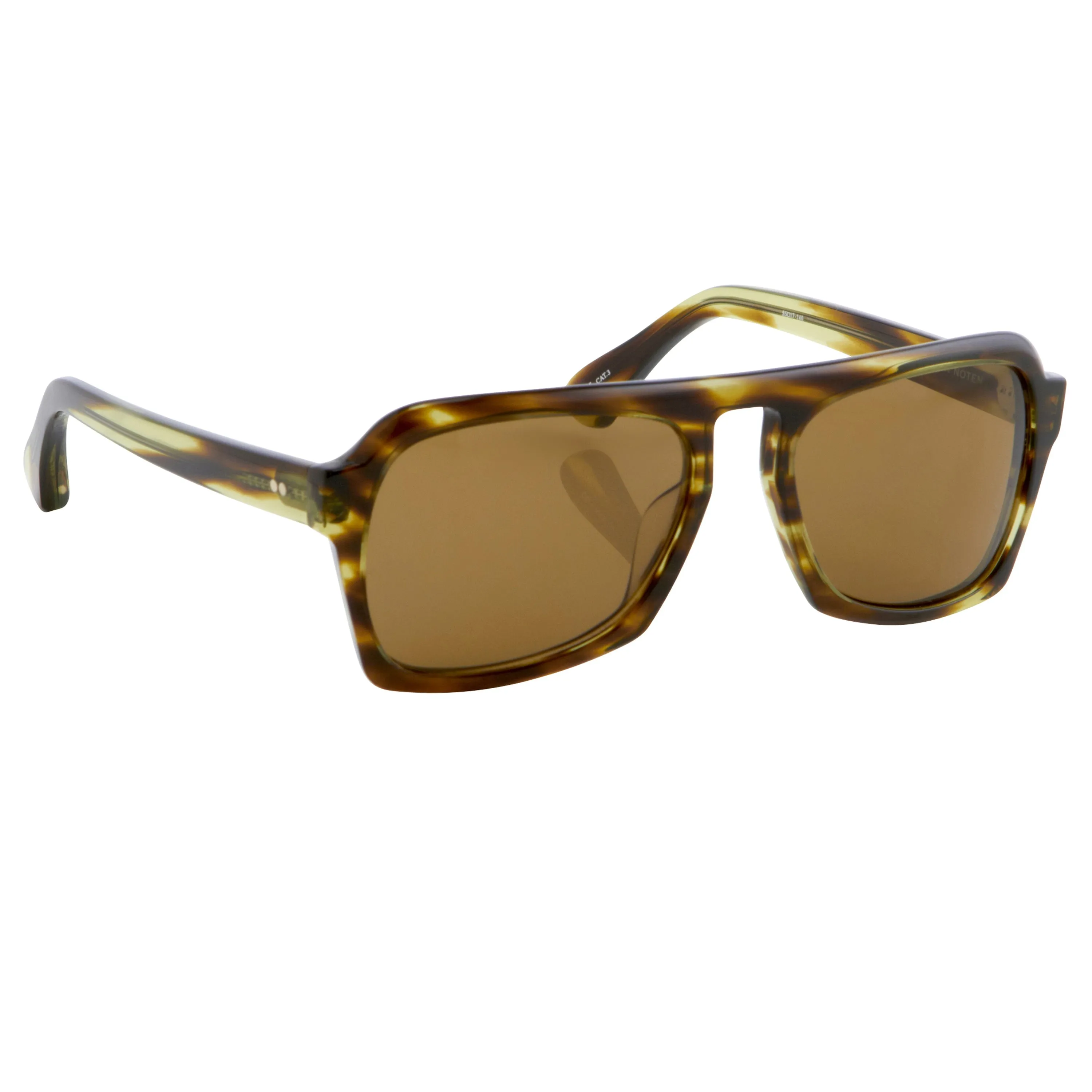 Dries Van Noten Unisex Square Yellow Sunglasses DVN39C4SUN