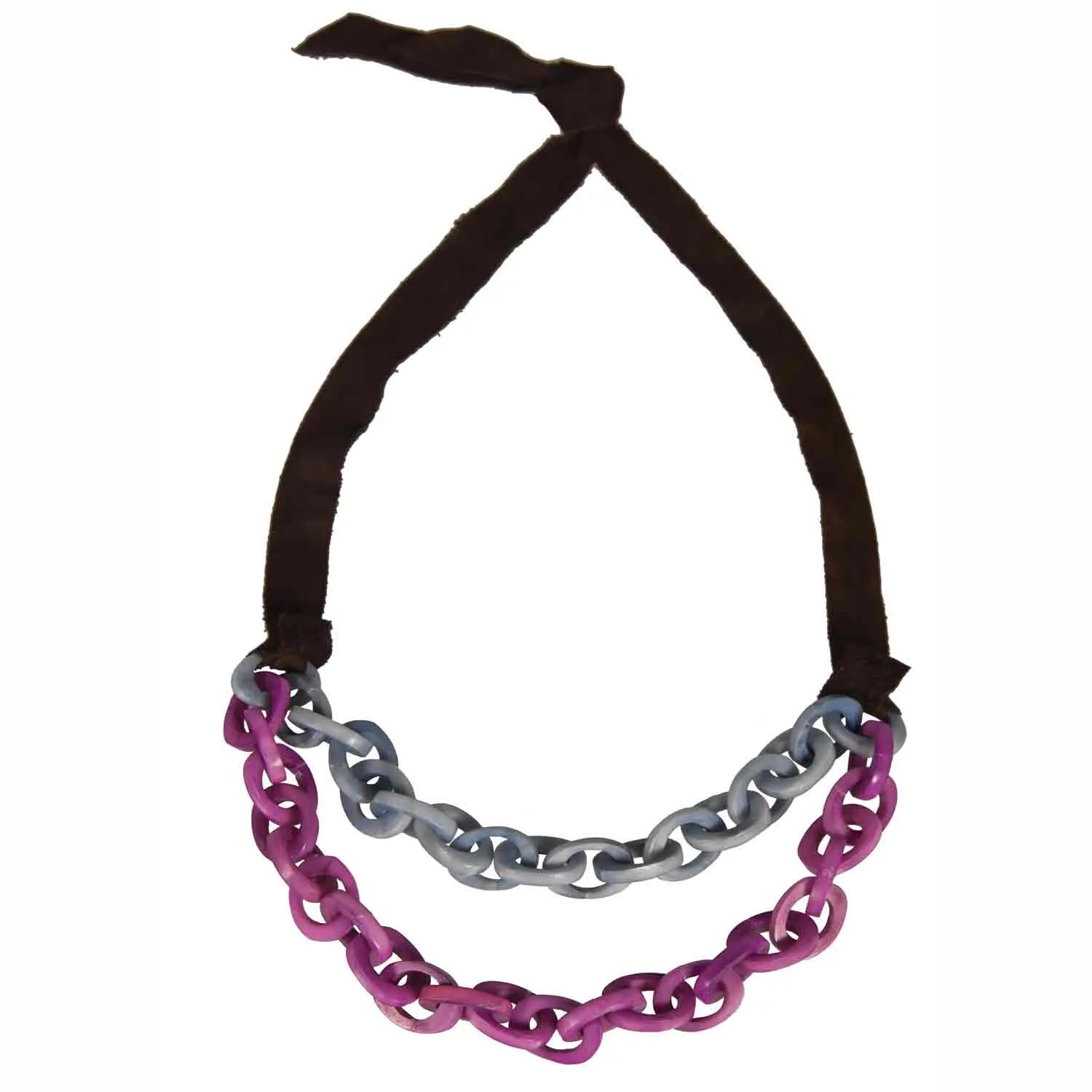 Dual Tagua Link Necklace in Periwinkle Faire Collection