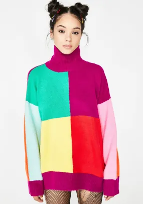 Easy As Do Re Mi Colorblock Sweater