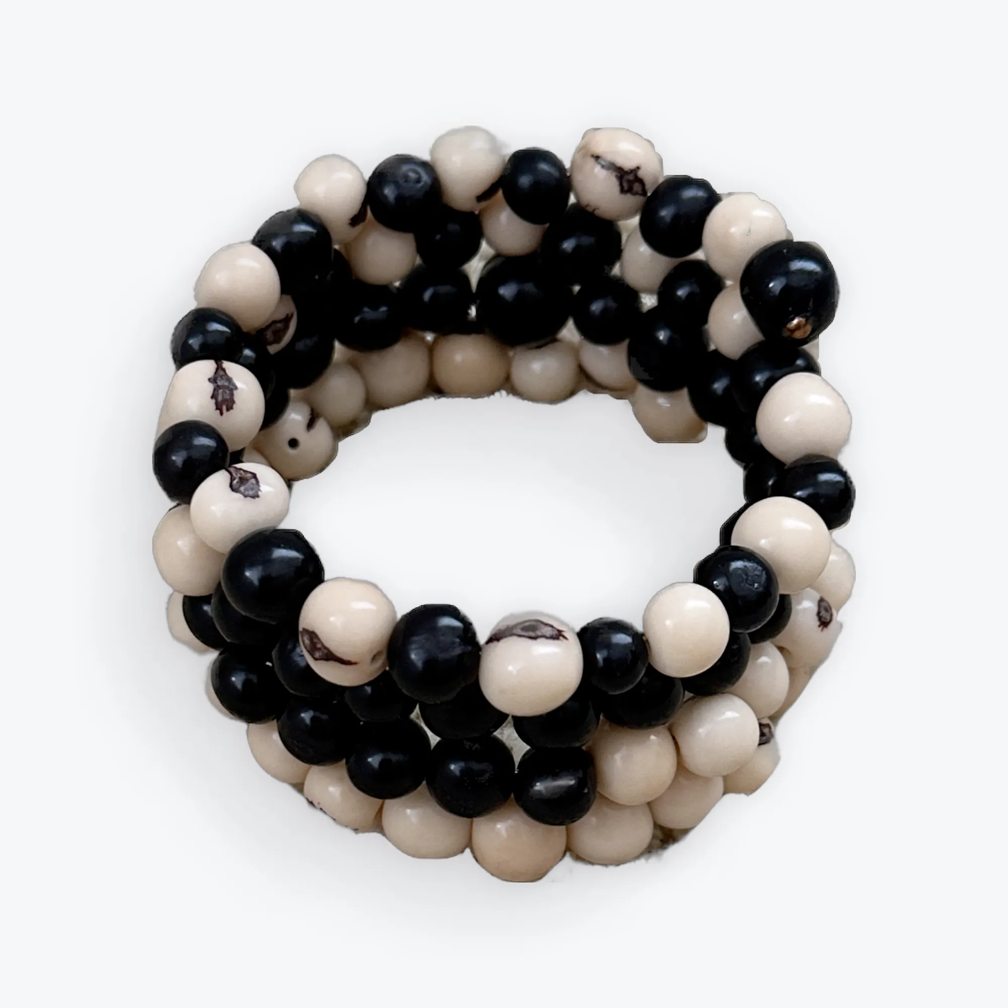 ECO CHIC TAGUA NUT SPIRAL BRACELETS