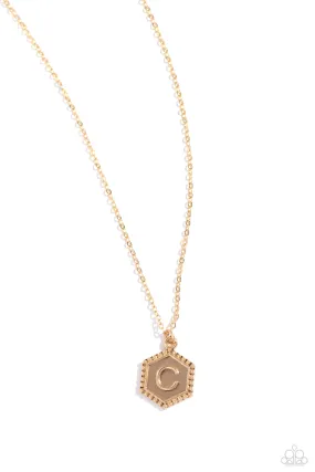 Emblematic Elegance - Gold - C Necklace