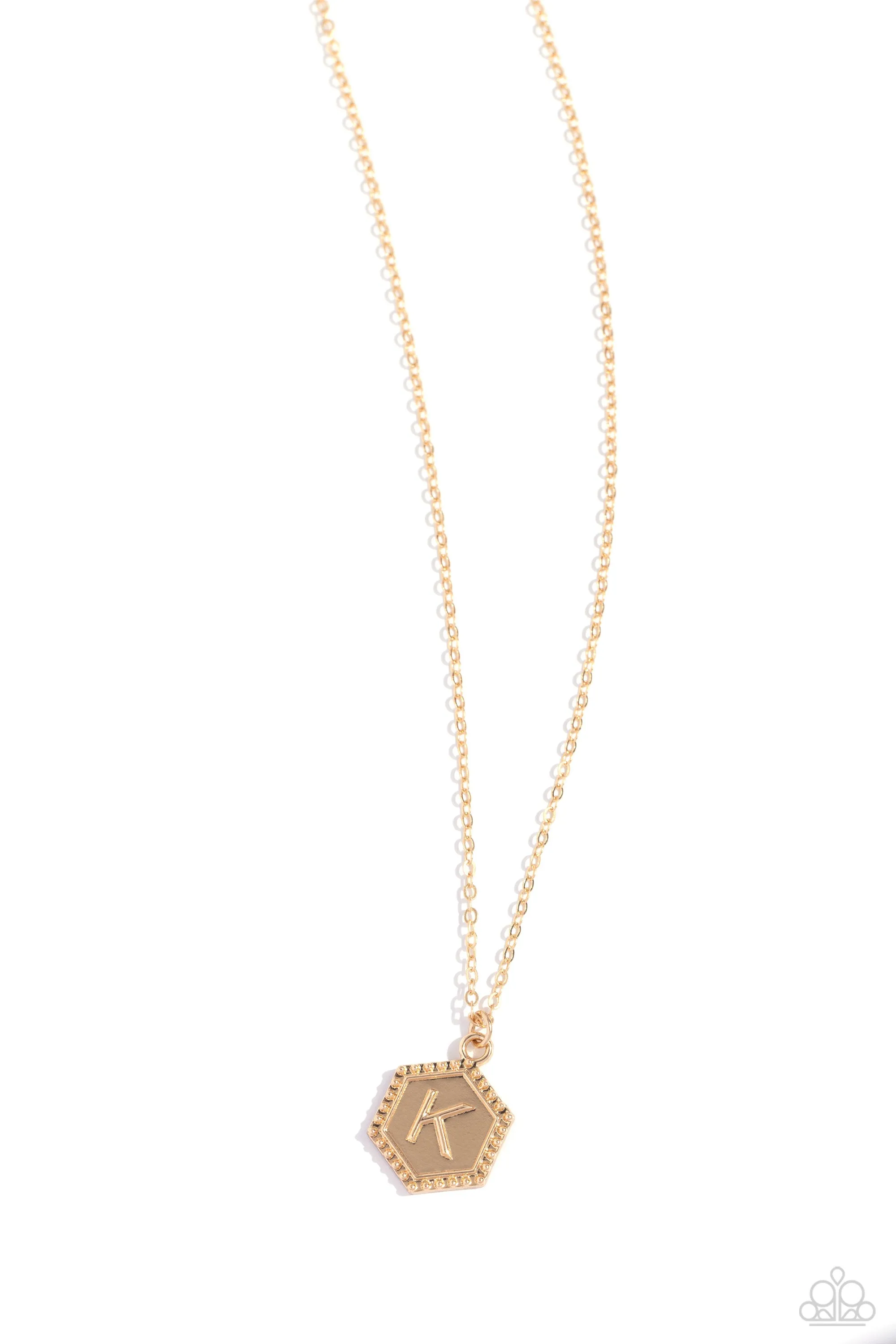 Emblematic Elegance - Gold - K Necklace