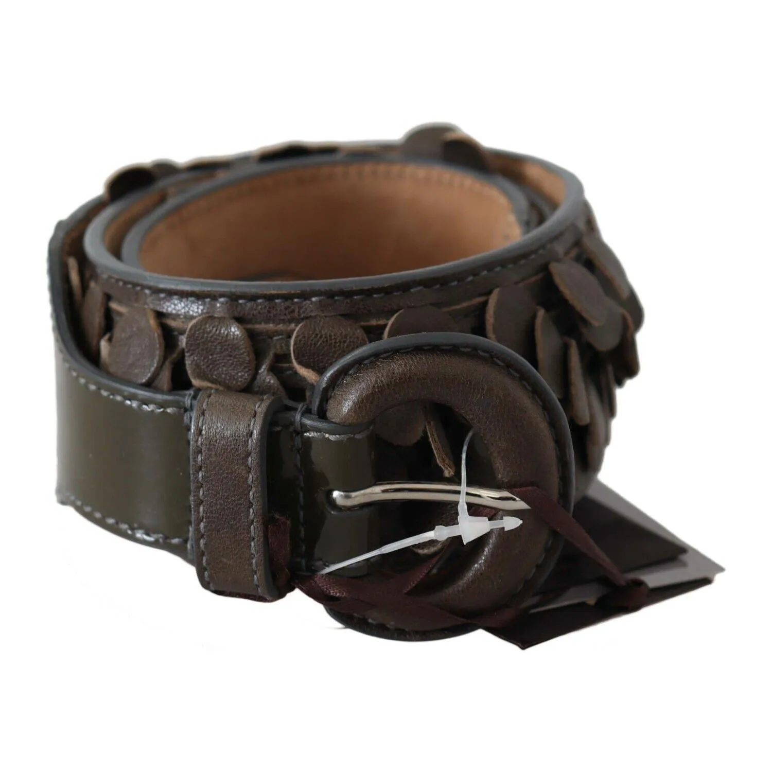 Ermanno Scervino Chic Brown Fringed Leather Fashion Belt