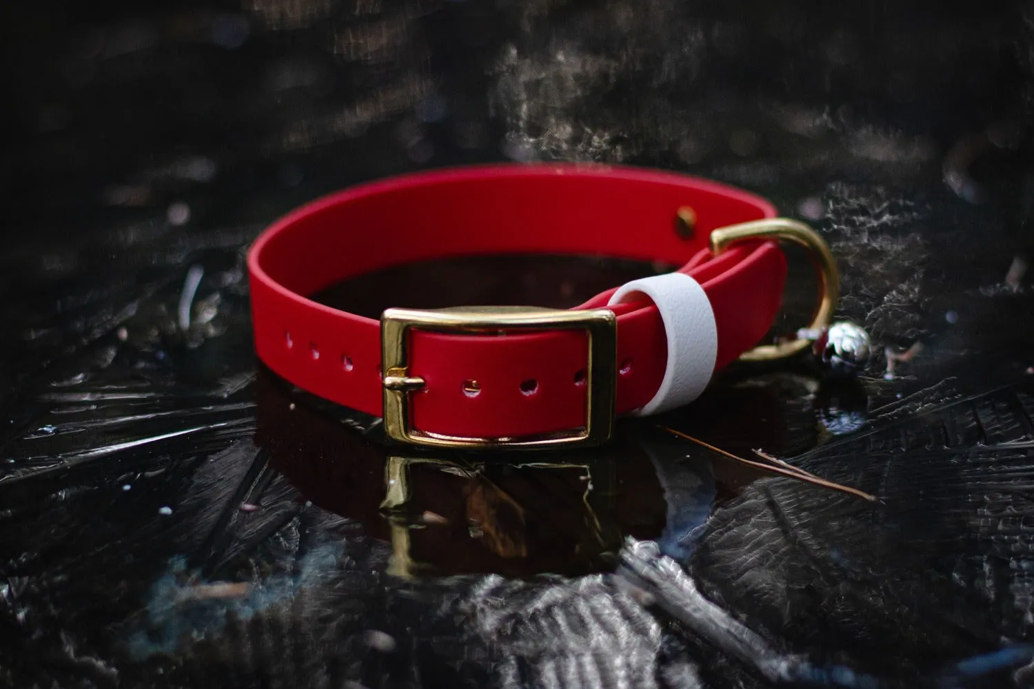 Exclusive Waterproof BioThane Christmas Jingle Bell Dog Collar