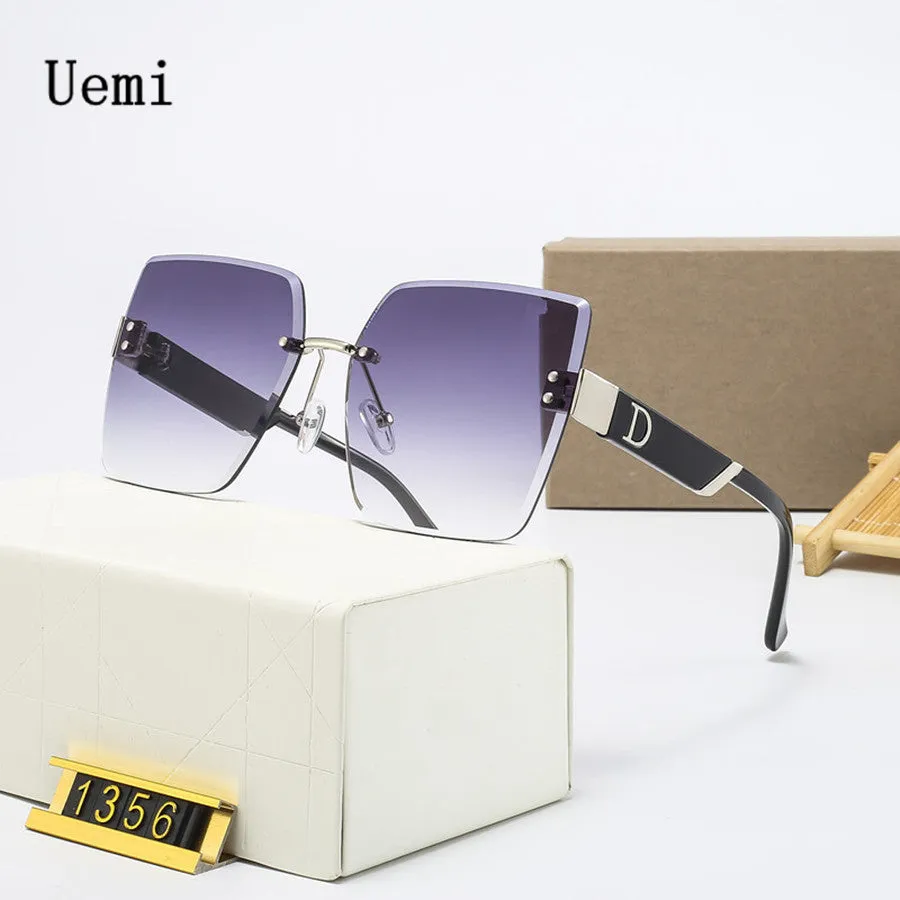 Fashion Luxury Brand Rimless Women Sunglasses