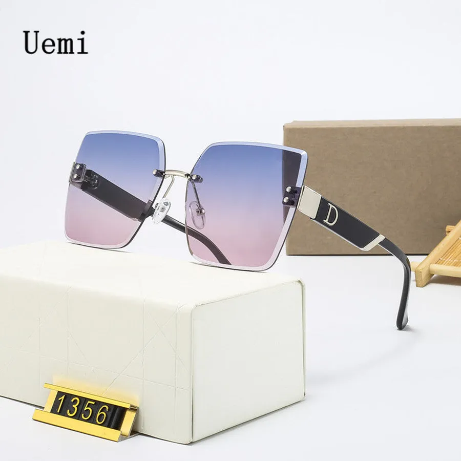 Fashion Luxury Brand Rimless Women Sunglasses