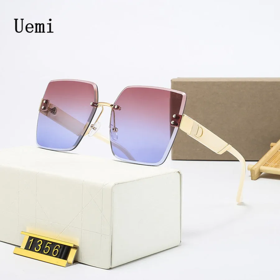 Fashion Luxury Brand Rimless Women Sunglasses