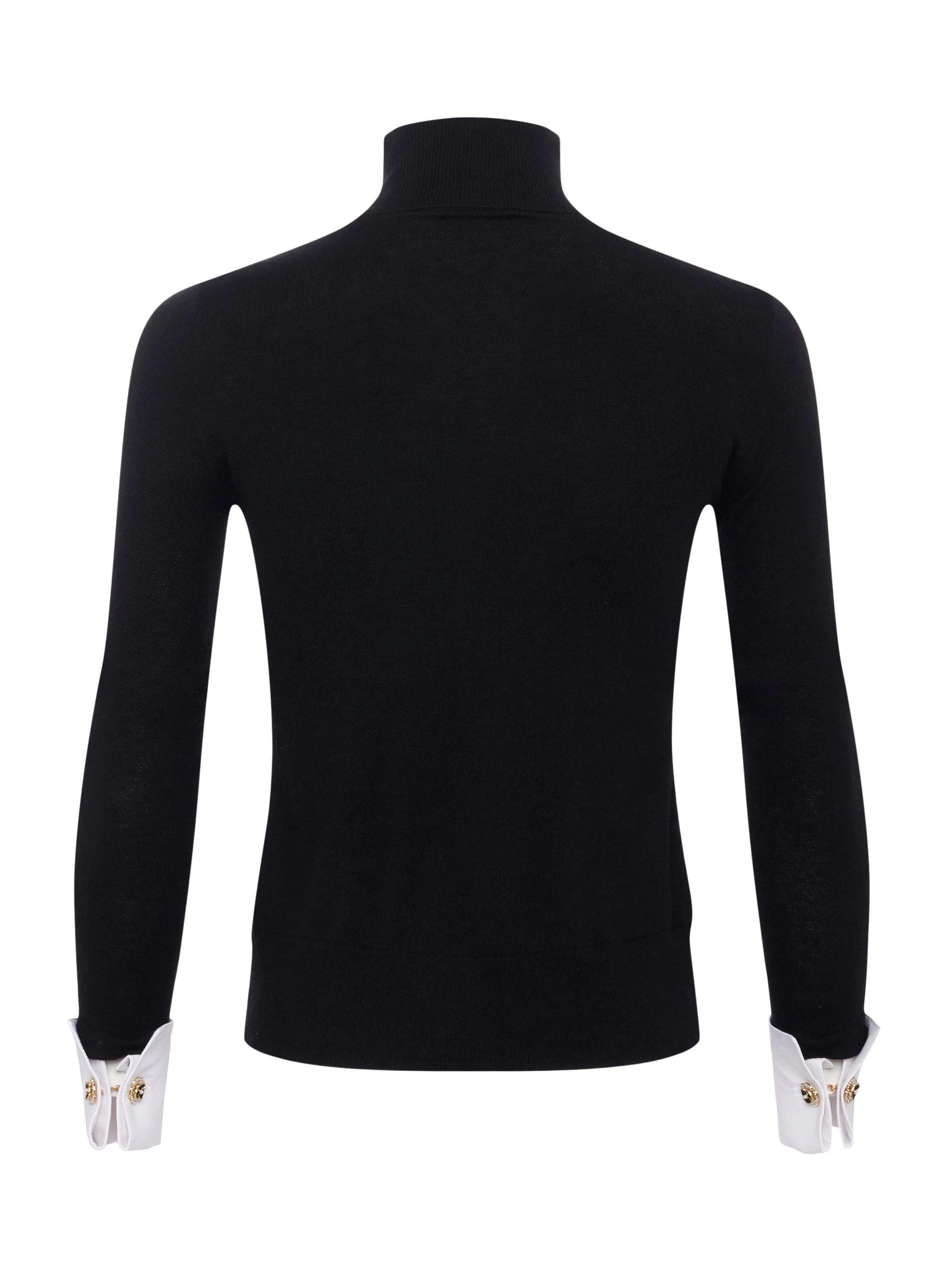 Flora Poplin Cuff Turtleneck