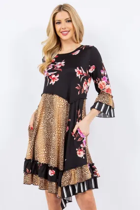 Floral Ruffle Tunic