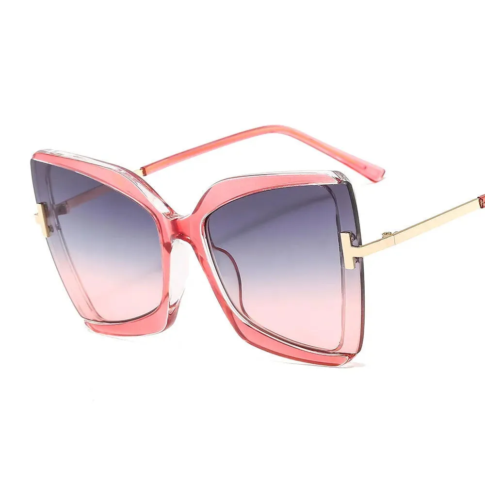 Flossy B Oversized Colorful Square Frame Sunglasses