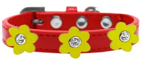 Flower Premium Collar Red With Yellow Flowers Size 16