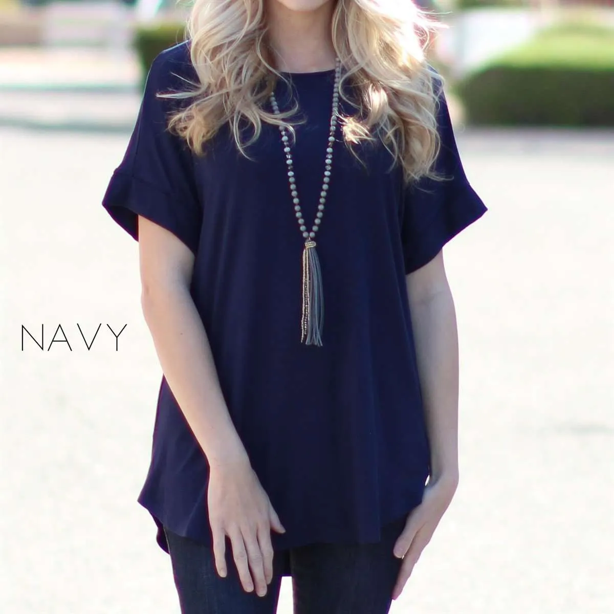 Flowy Cuffed Sleeve Top | S-1XL