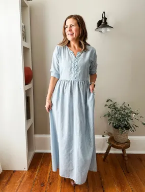 Front Button Maxi Dress