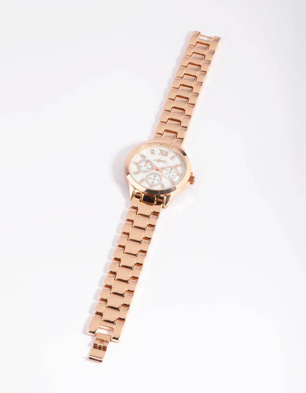 Gold Marble Diamante Watch