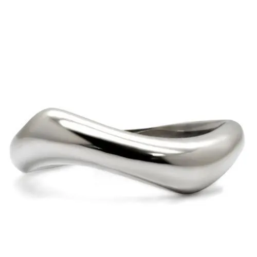 High polished (no plating) Stainless Steel Ring with No Stone for Women Style TK031