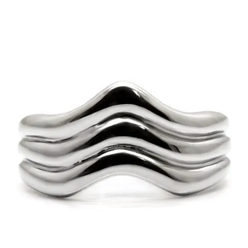 High polished (no plating) Stainless Steel Ring with No Stone for Women Style TK032