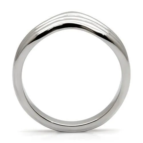 High polished (no plating) Stainless Steel Ring with No Stone for Women Style TK032