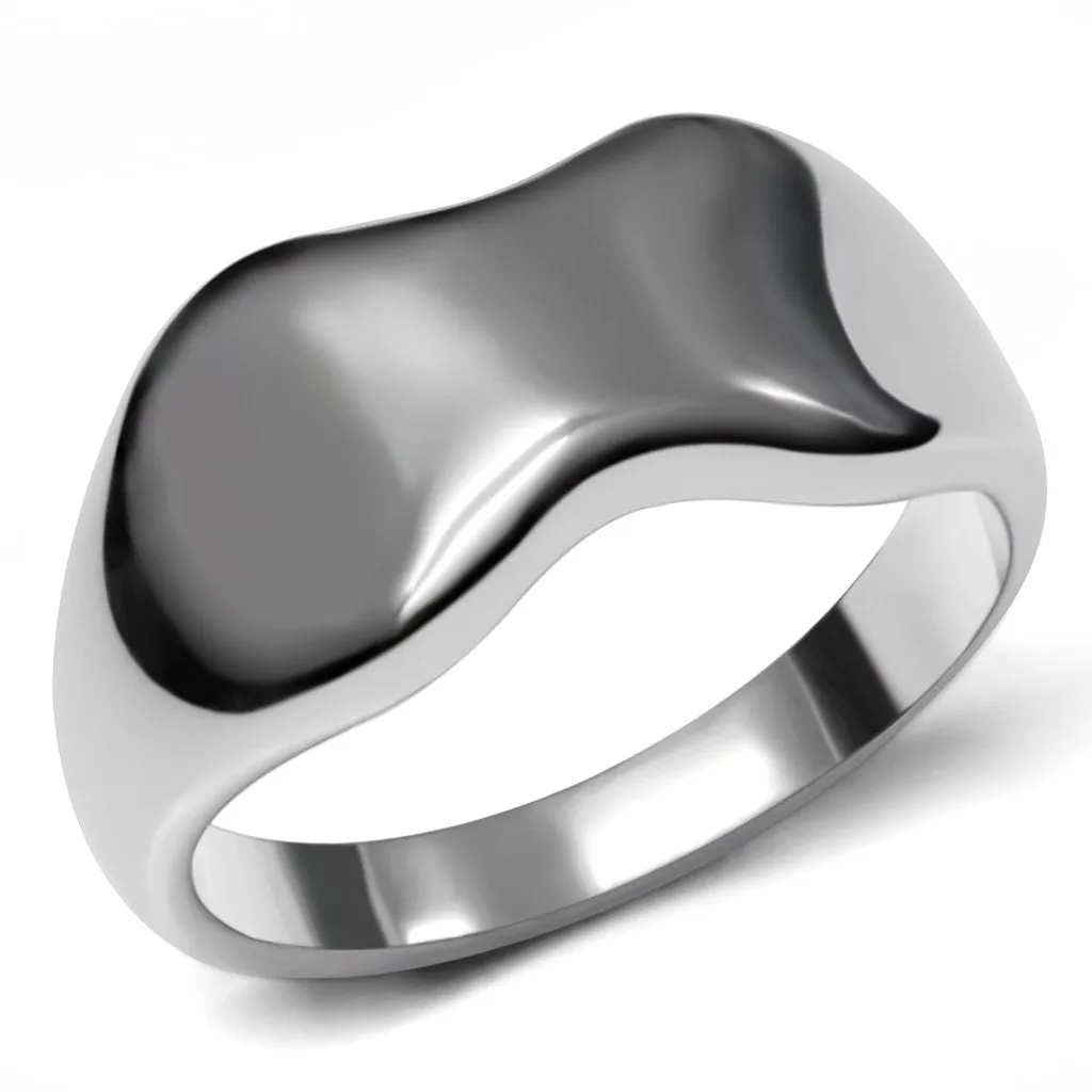 High polished (no plating) Stainless Steel Ring with No Stone for Women Style TK033