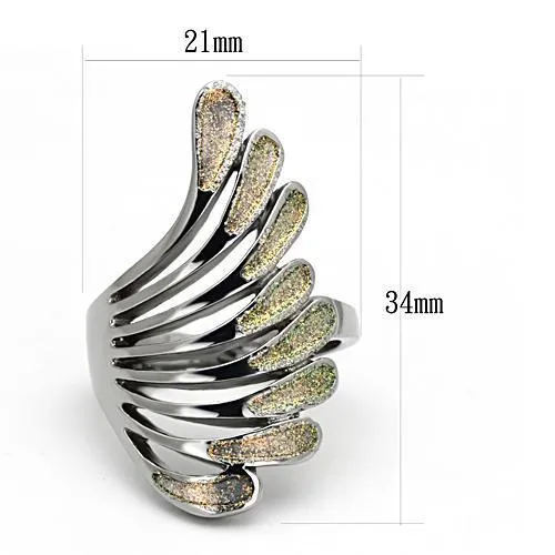 High polished (no plating) Stainless Steel Ring with No Stone for Women Style TK1001