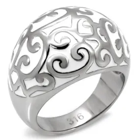 High polished (no plating) Stainless Steel Ring with No Stone for Women Style TK107