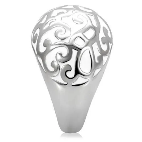 High polished (no plating) Stainless Steel Ring with No Stone for Women Style TK107