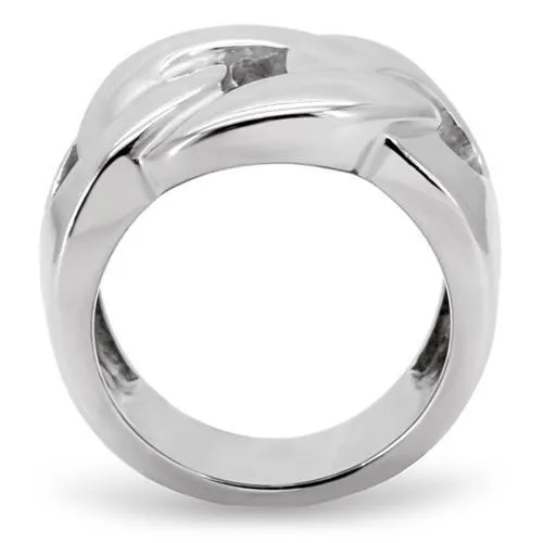 High polished (no plating) Stainless Steel Ring with No Stone for Women Style TK131