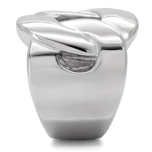 High polished (no plating) Stainless Steel Ring with No Stone for Women Style TK131