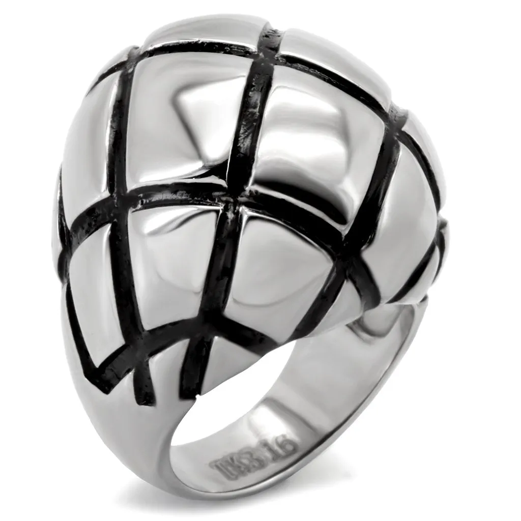 High polished (no plating) Stainless Steel Ring with No Stone for Women Style TK139