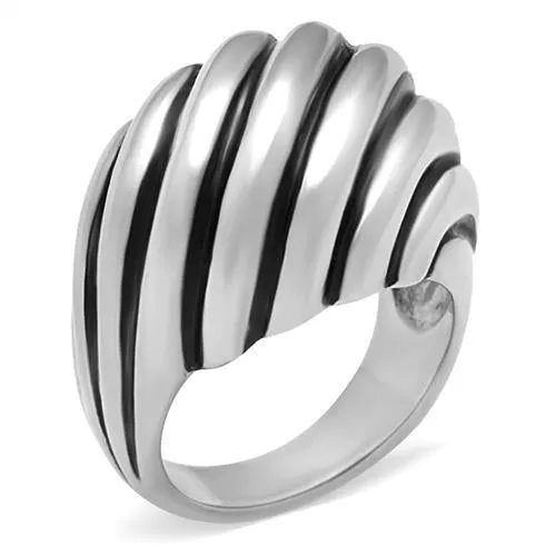 High polished (no plating) Stainless Steel Ring with No Stone for Women Style TK148