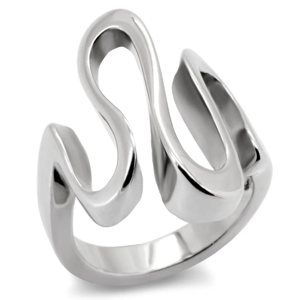 High polished (no plating) Stainless Steel Ring with No Stone for Women Style TK152