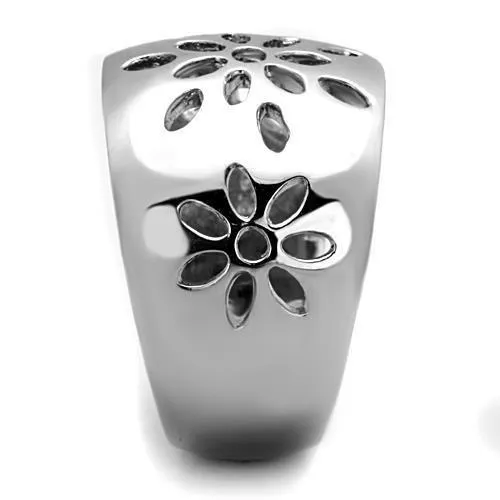 High polished (no plating) Stainless Steel Ring with No Stone for Women Style TK1684