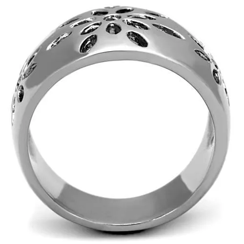 High polished (no plating) Stainless Steel Ring with No Stone for Women Style TK1684