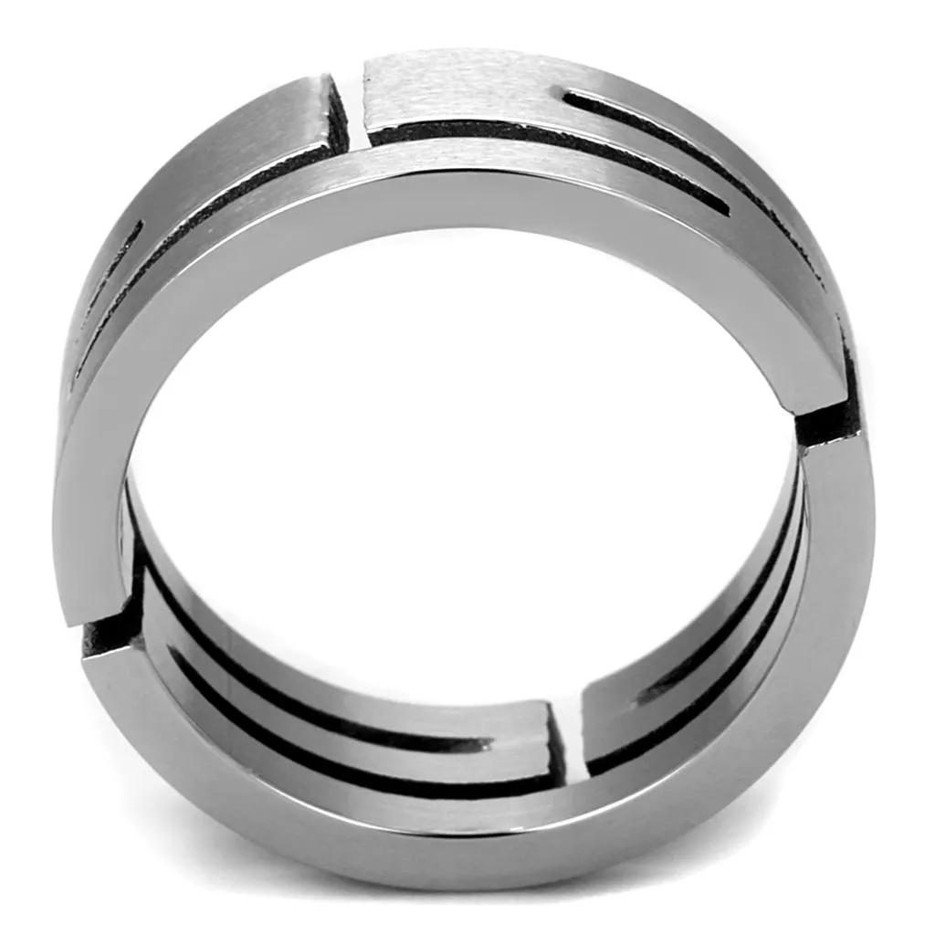 High polished (no plating) Stainless Steel Ring with No Stone for Women Style TK2393