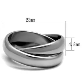 High polished (no plating) Stainless Steel Ring with No Stone for Women Style TK2498