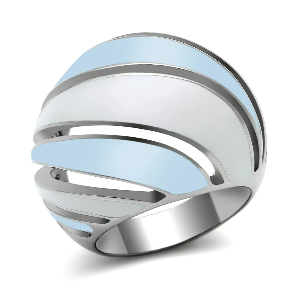 High polished (no plating) Stainless Steel Ring with No Stone for Women Style TK252