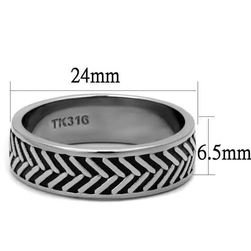 High polished (no plating) Stainless Steel Ring with No Stone for Women Style TK2899